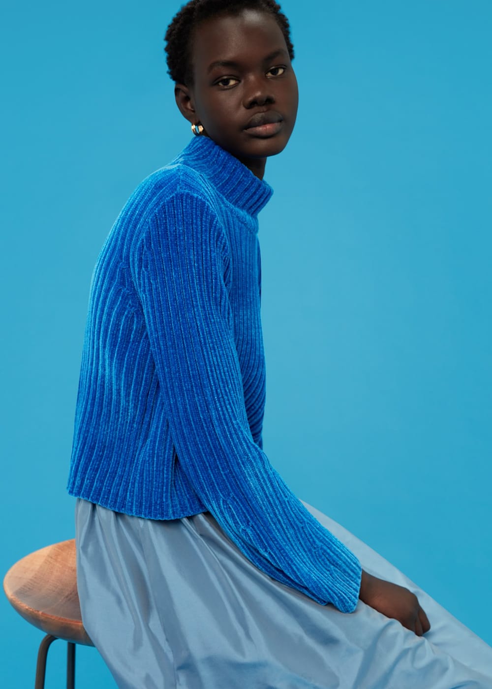 Chenille jumper blue clearance