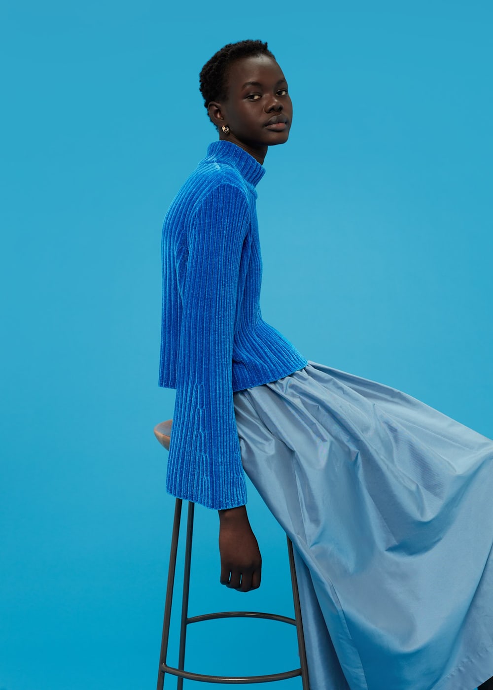 Whistles blue pleated skirt 2025