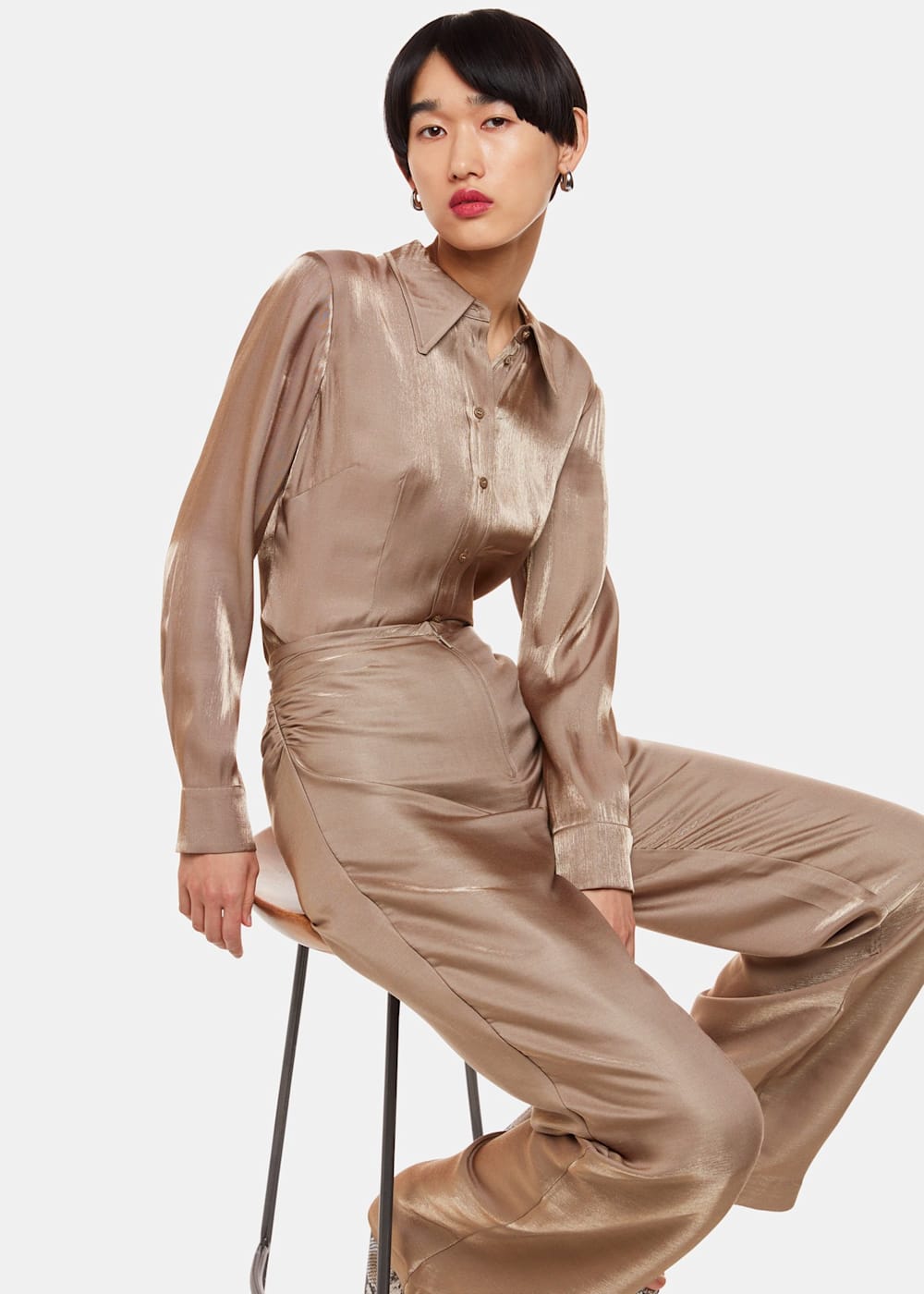 Metallic trousers uk new arrivals