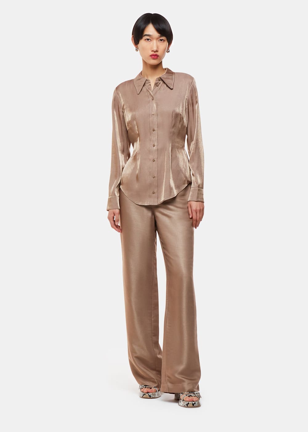 Metallic trousers uk online