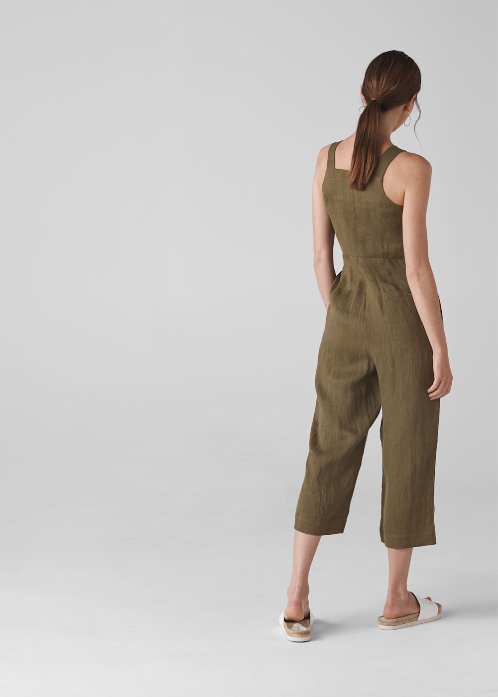 Liza Linen Button Jumpsuit