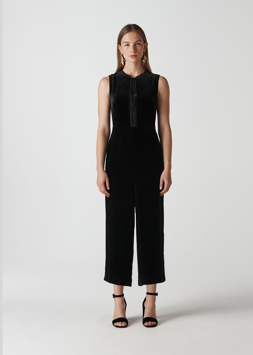 Silk overall jumpsuit top