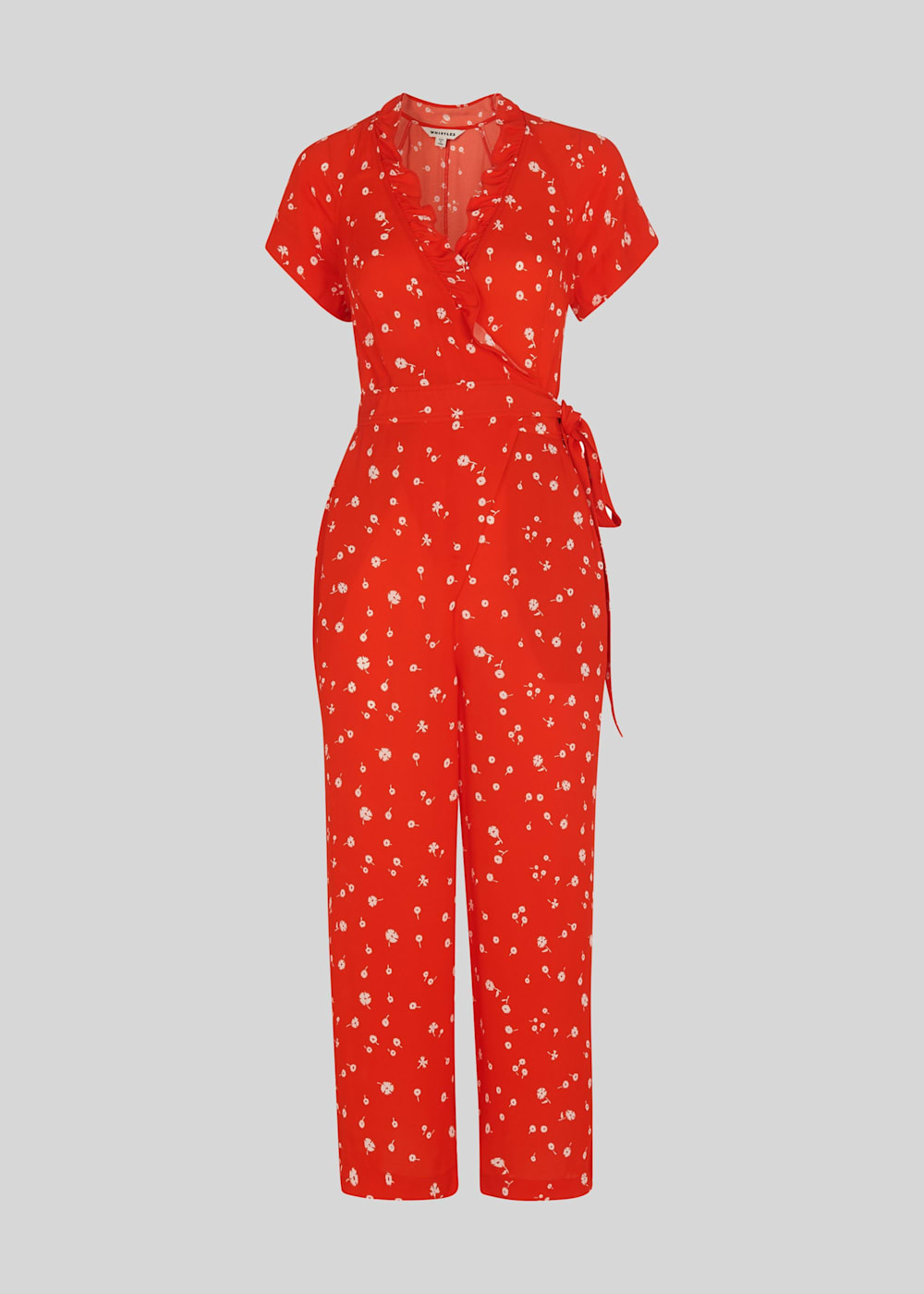 Red frill jumpsuit sale