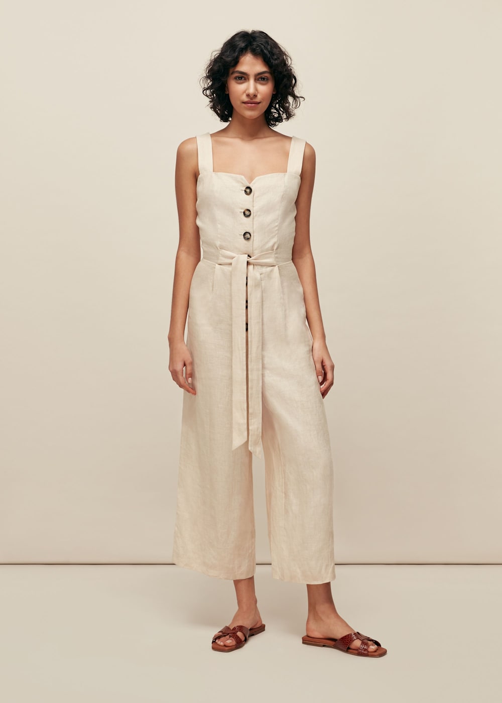 Whistles linen jumpsuit top