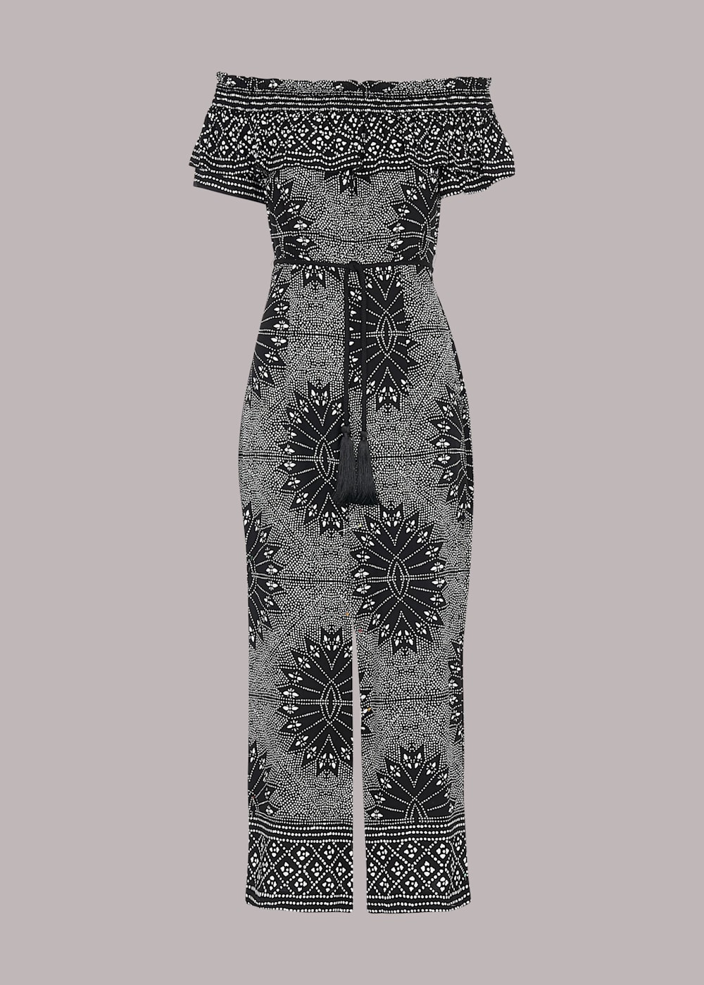 Black and white bardot jumpsuit new arrivals