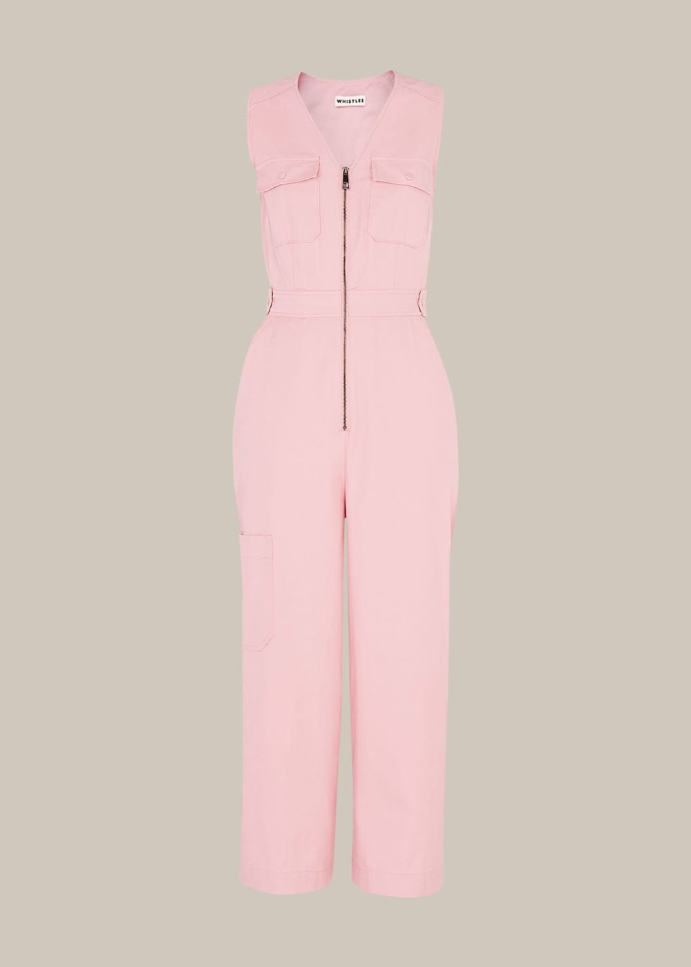 Pink Nettie Utility Jumpsuit WHISTLES Whistles UK