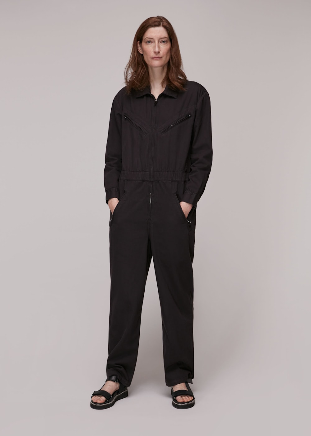 Utility black jumpsuit hotsell