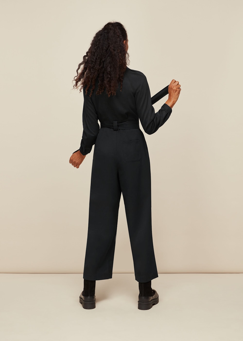 Tie front jumpsuit deals