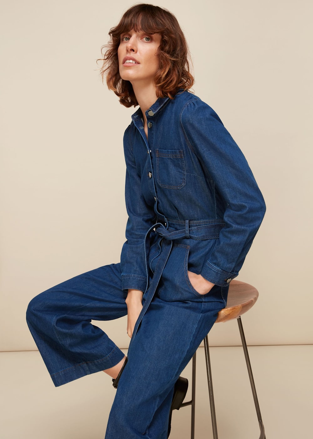Denim Denim Jumpsuit WHISTLES Whistles ROW