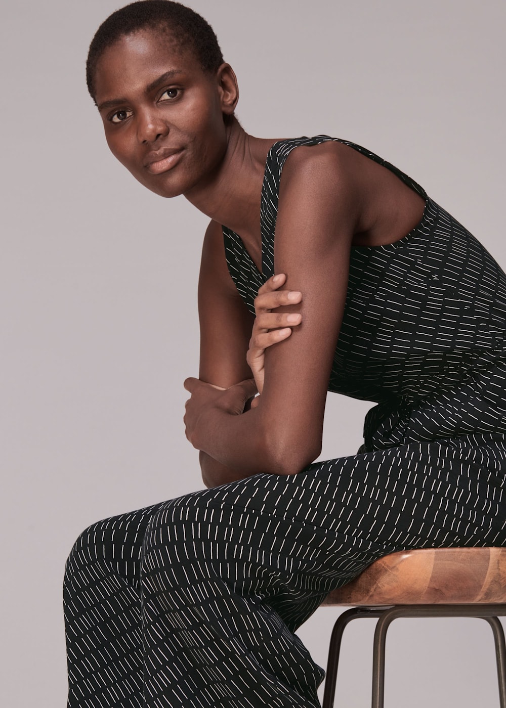 Casual jumpsuit black best sale