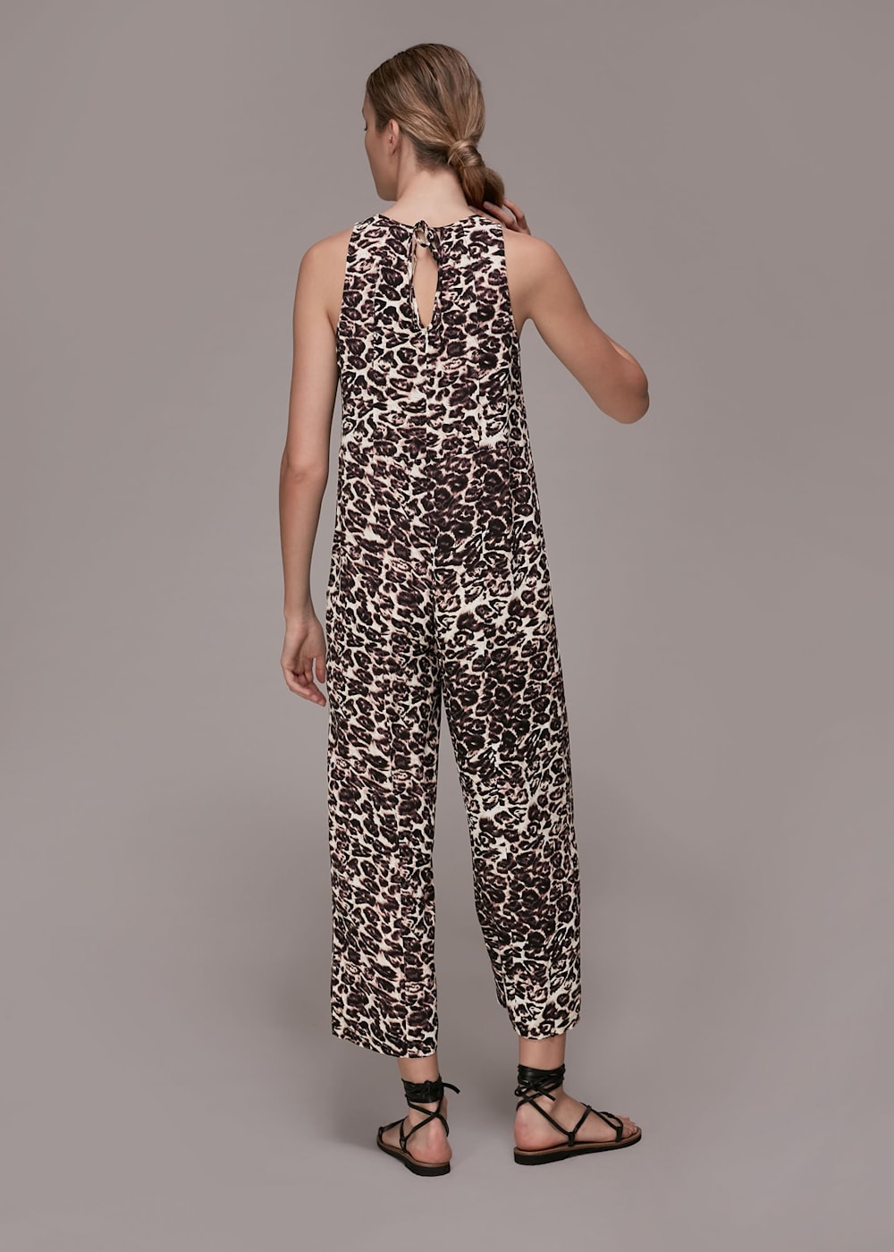 Multicolour Clouded Leopard Print Jumpsuit WHISTLES Whistles AU