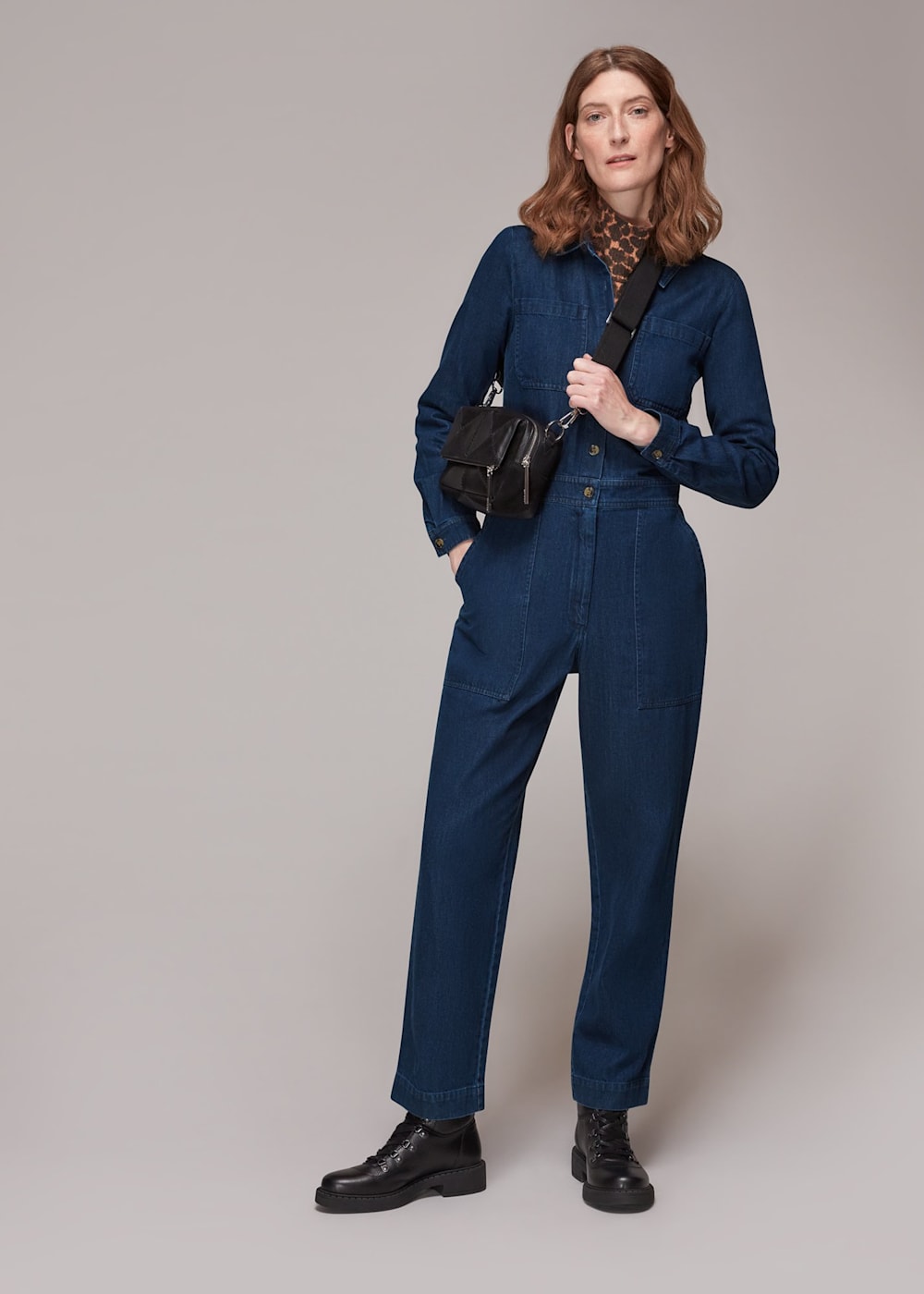 Whistles denim jumpsuit shop