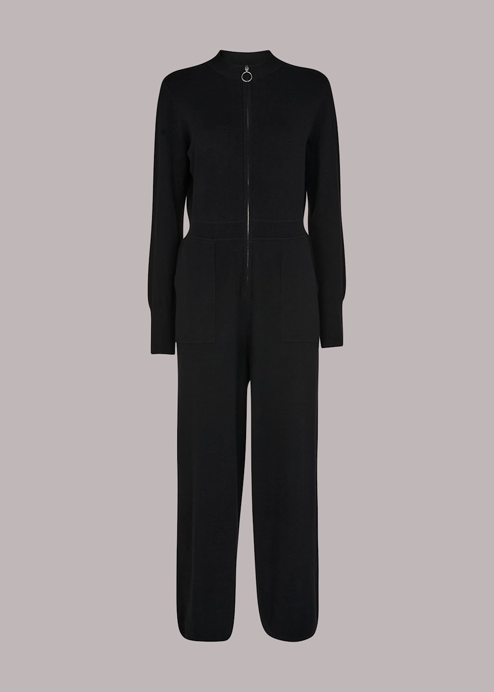 Black knit jumpsuit 2025