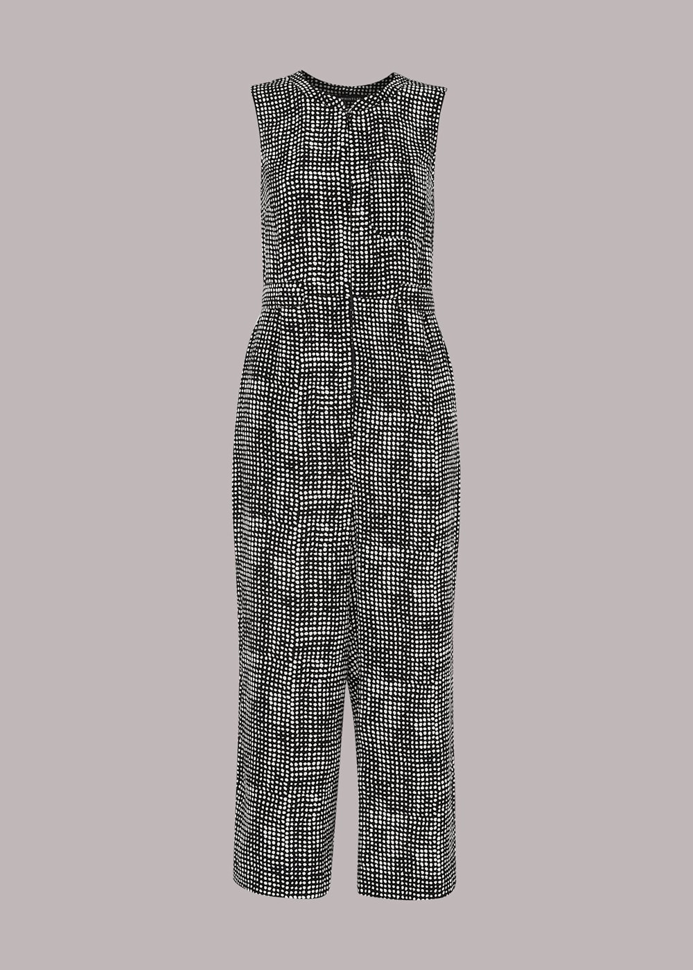 Black and white check jumpsuit deals
