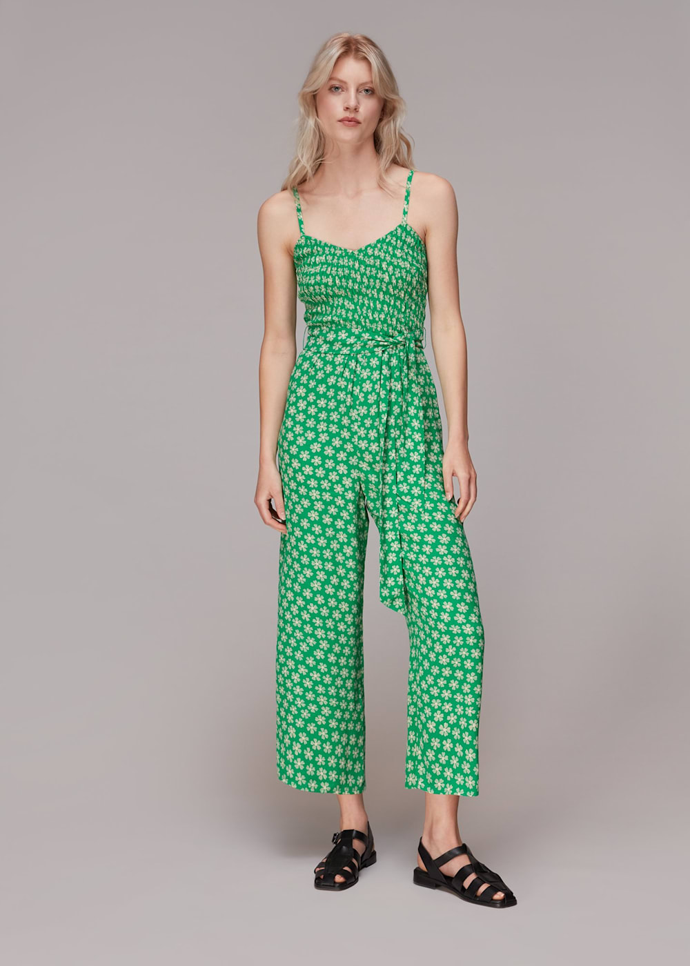 Green check jumpsuit store