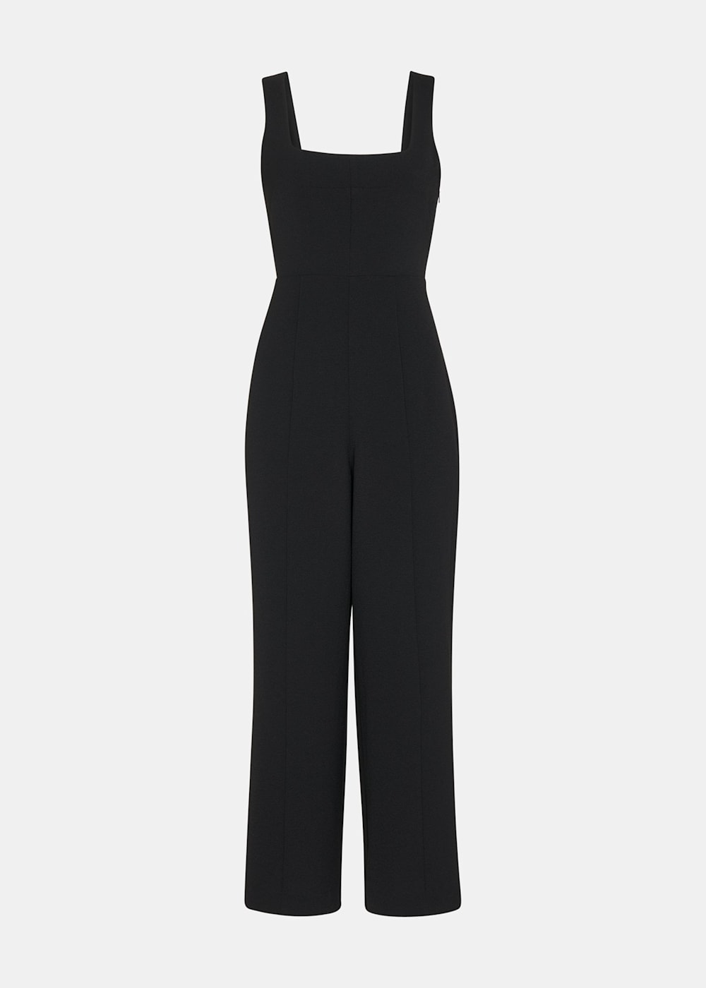Black jumpsuit square neck deals