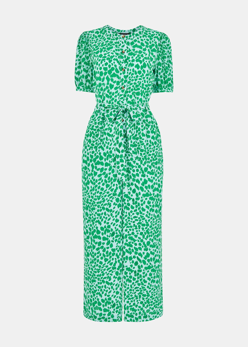 New look green leopard print jumpsuit cheap