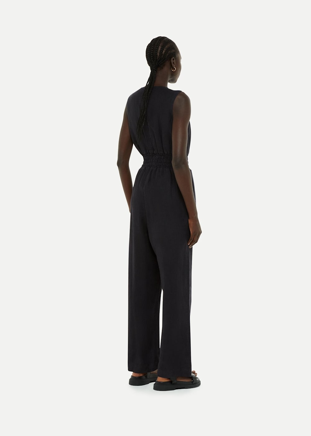 Petite linen overalls shop