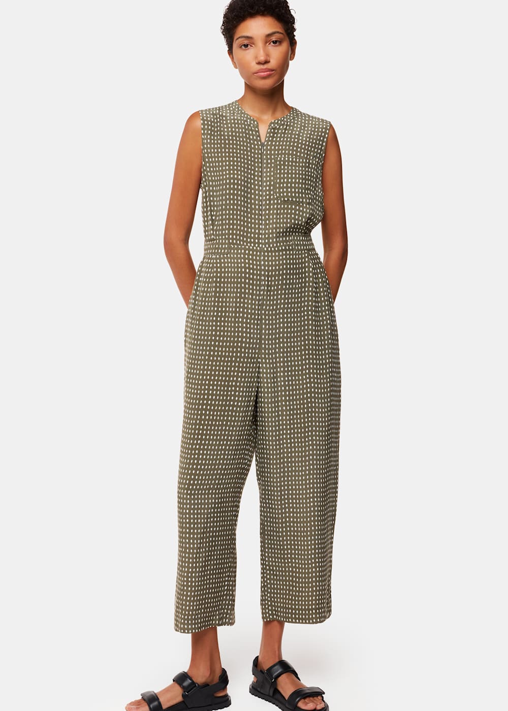 Polka dot jumpsuit uk top