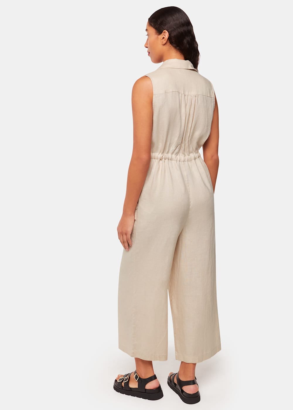 Neutral color jumpsuit top