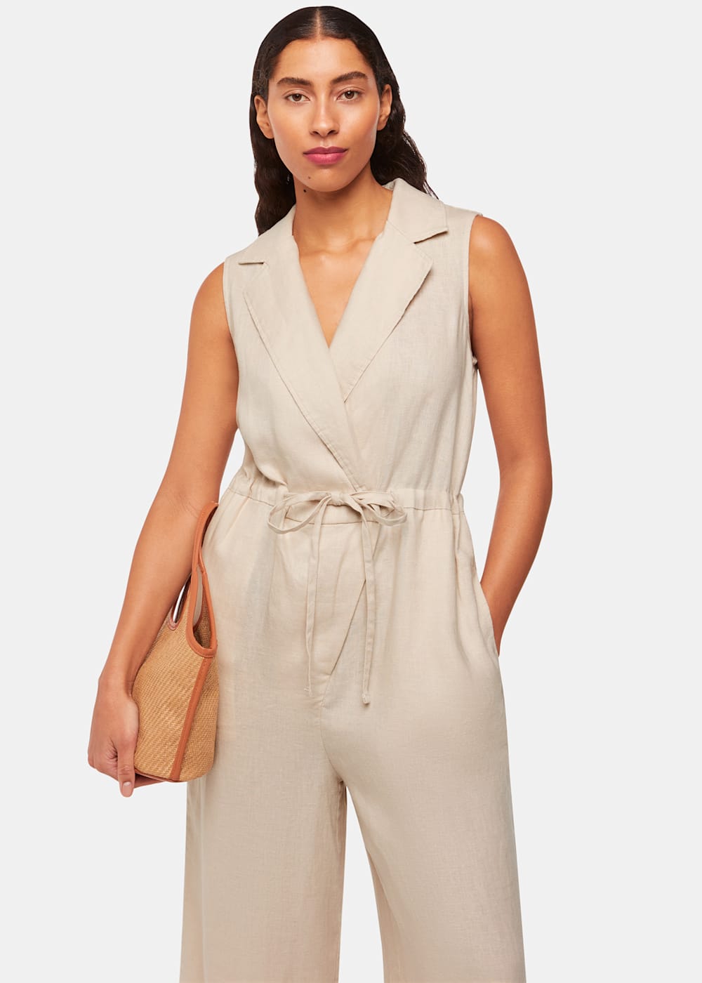 Whistles bella linen shirt dress 2025