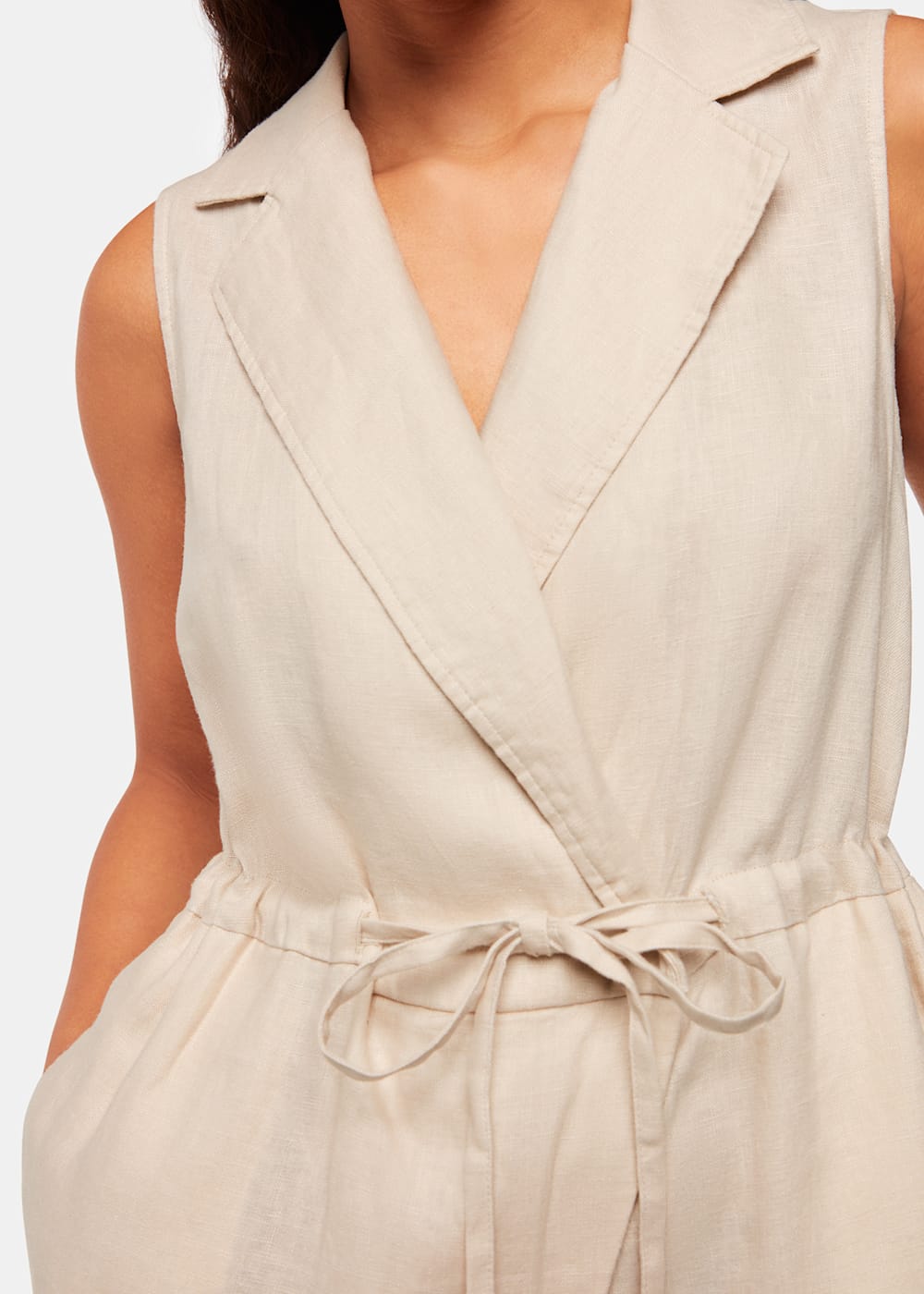 Whistles bella linen shirt dress on sale