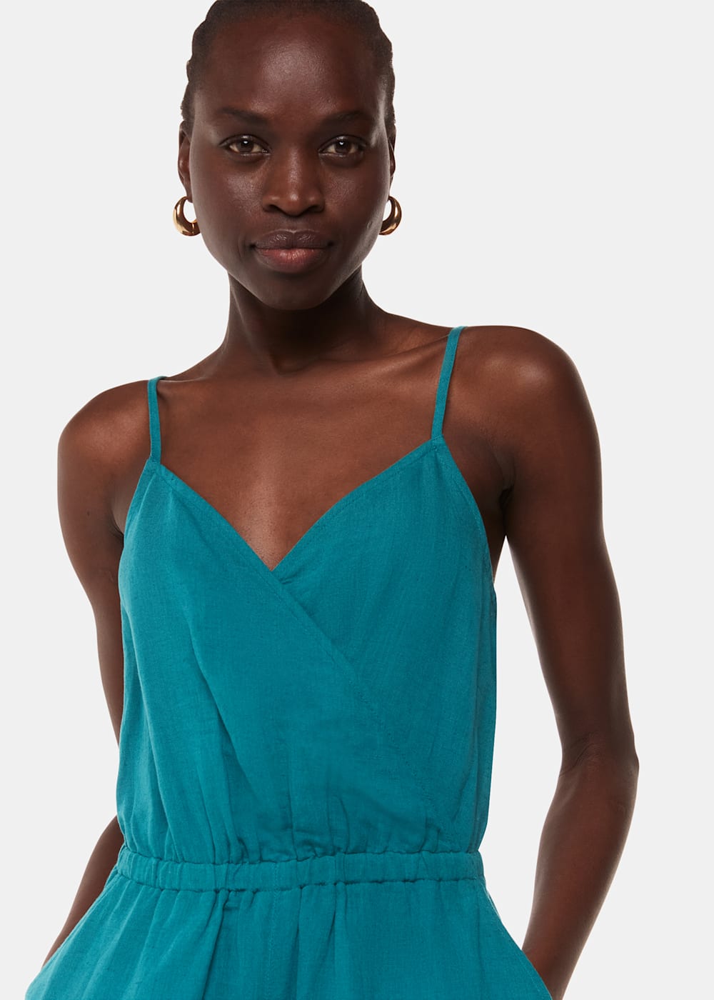 Teal playsuit top