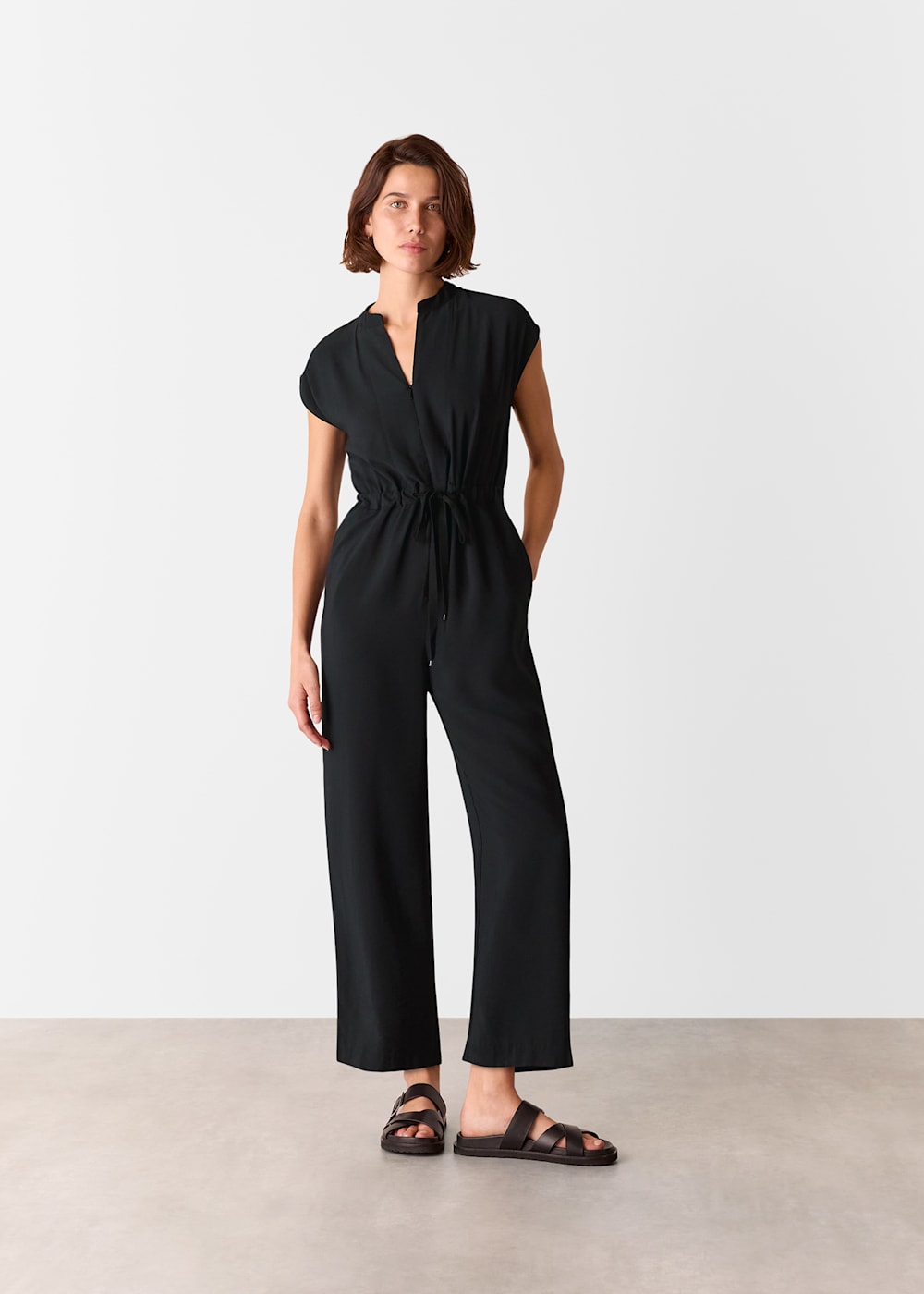 Whistles Sleeveless Drawstring Jumpsuit Whistles Sleeveless Drawstring Jumpsuit