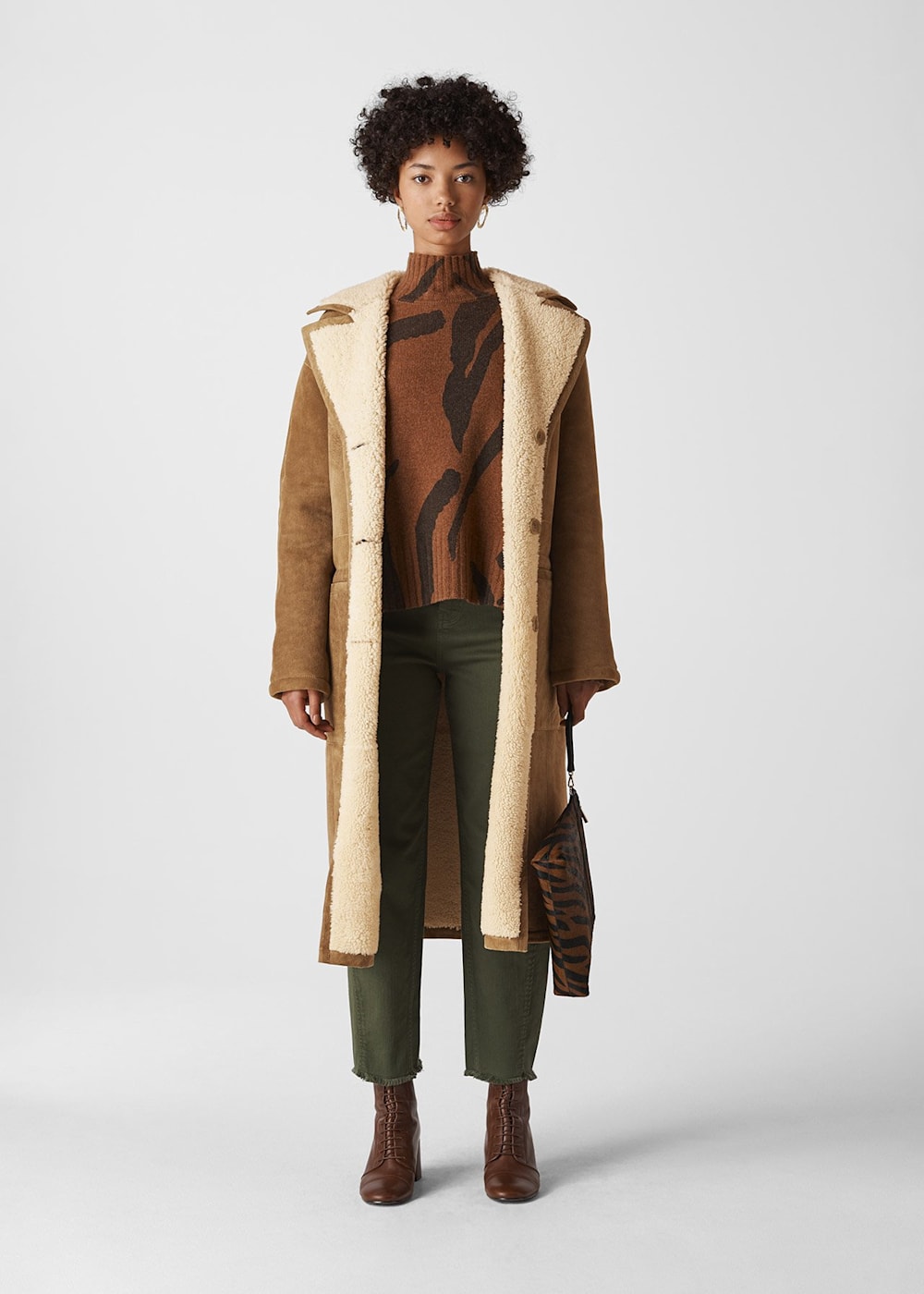 Beige suede coat hotsell