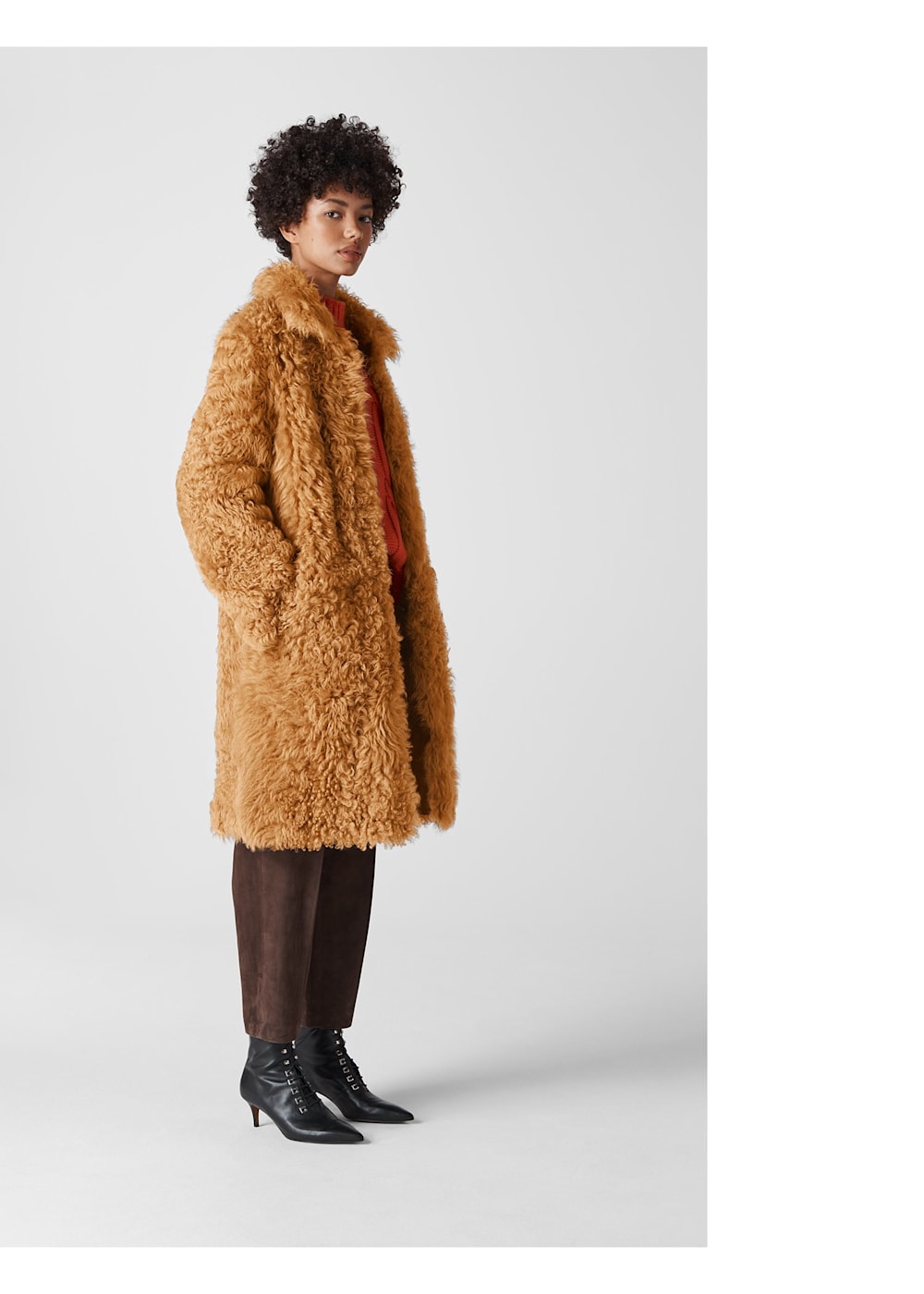 Mustard teddy coat hotsell