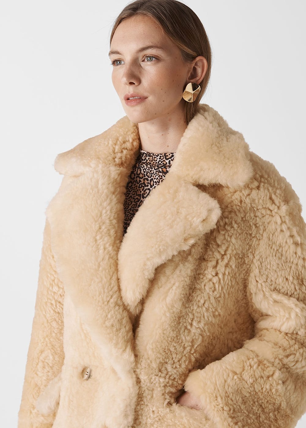 Fluffy borg coat on sale