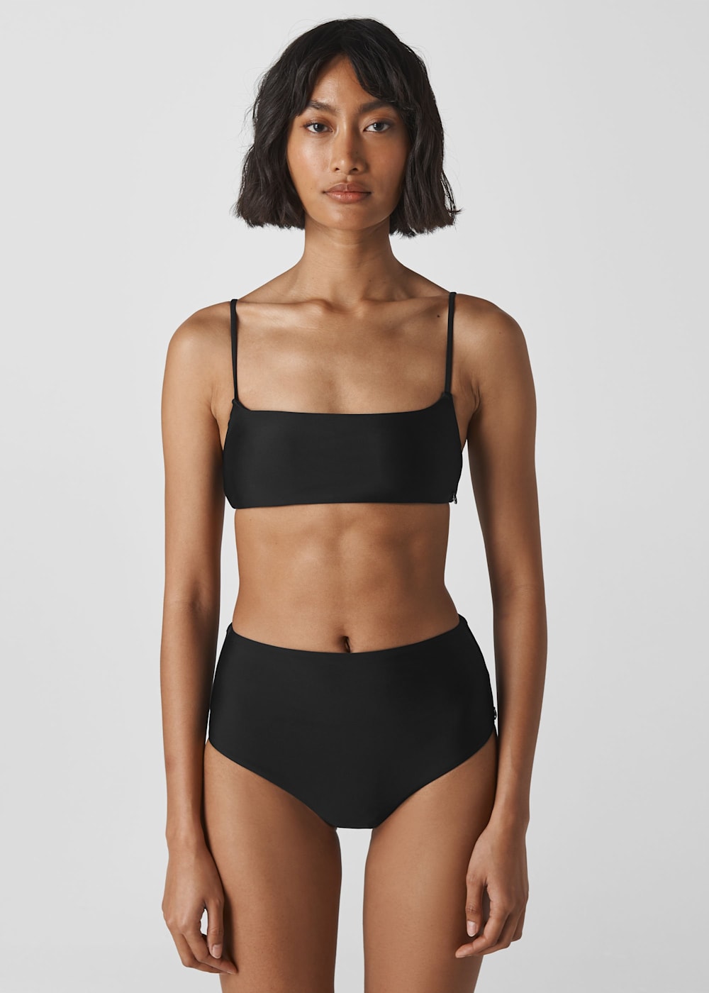 Black Strappy Bikini Top WHISTLES Whistles UK