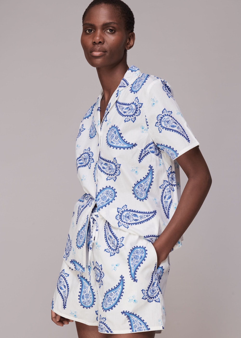 Blue Multi Paisley Print Pajamas Whistles US