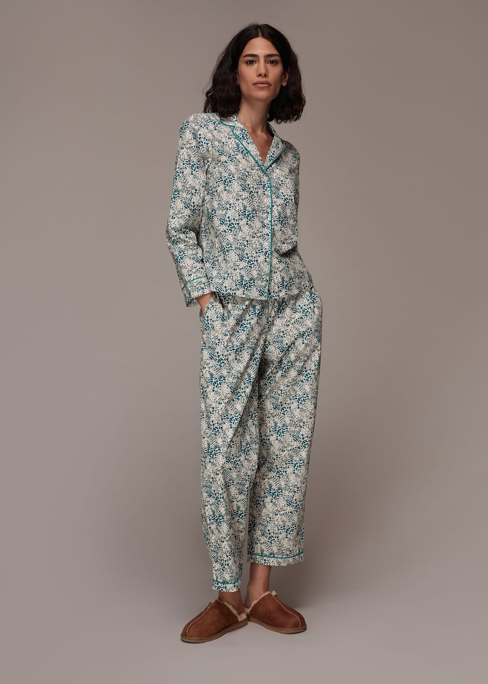 Multicolour Leopard Print Cotton Pyjamas WHISTLES Whistles UK
