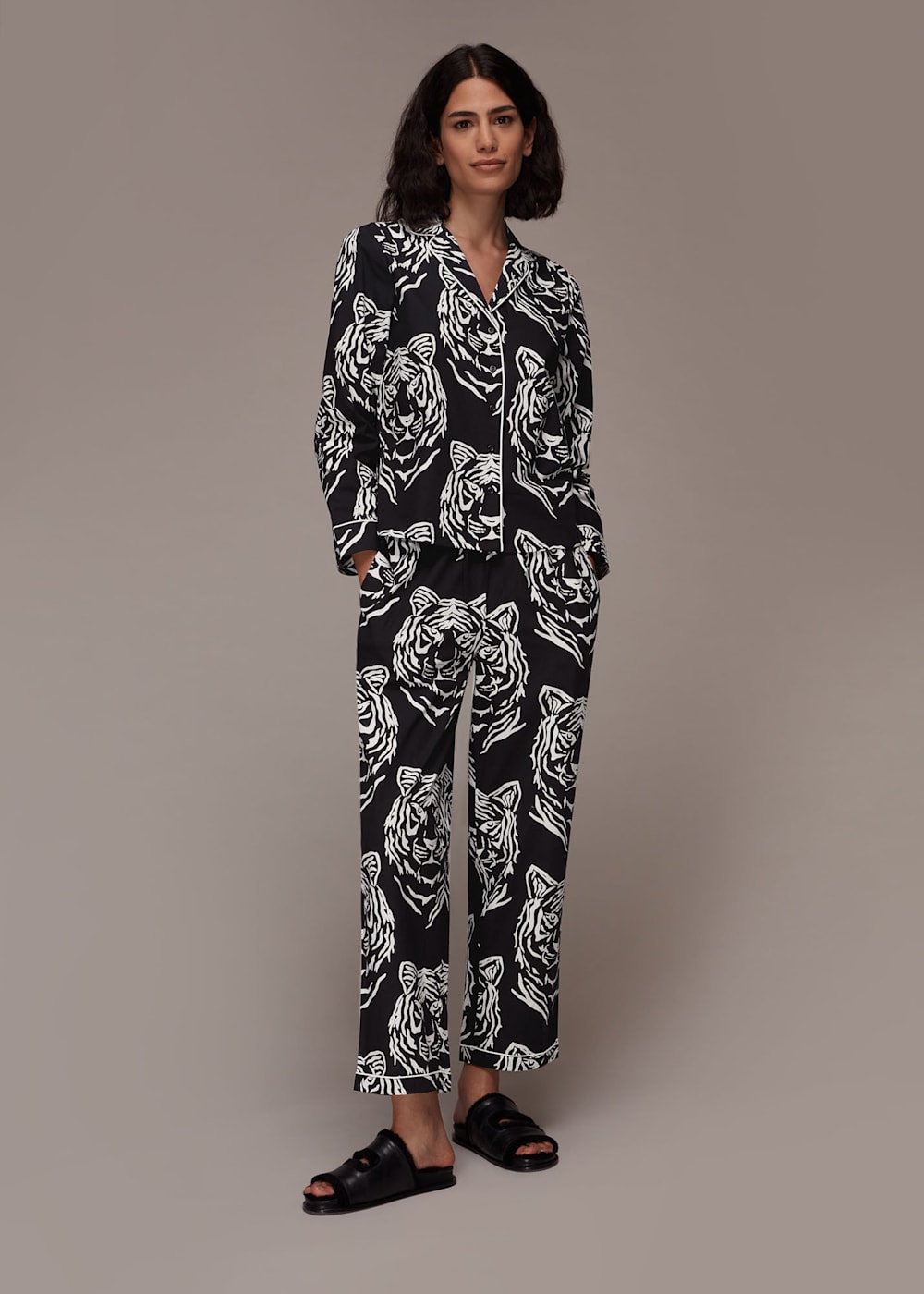 Multicolour Tiger Printed Pyjamas WHISTLES Whistles UK