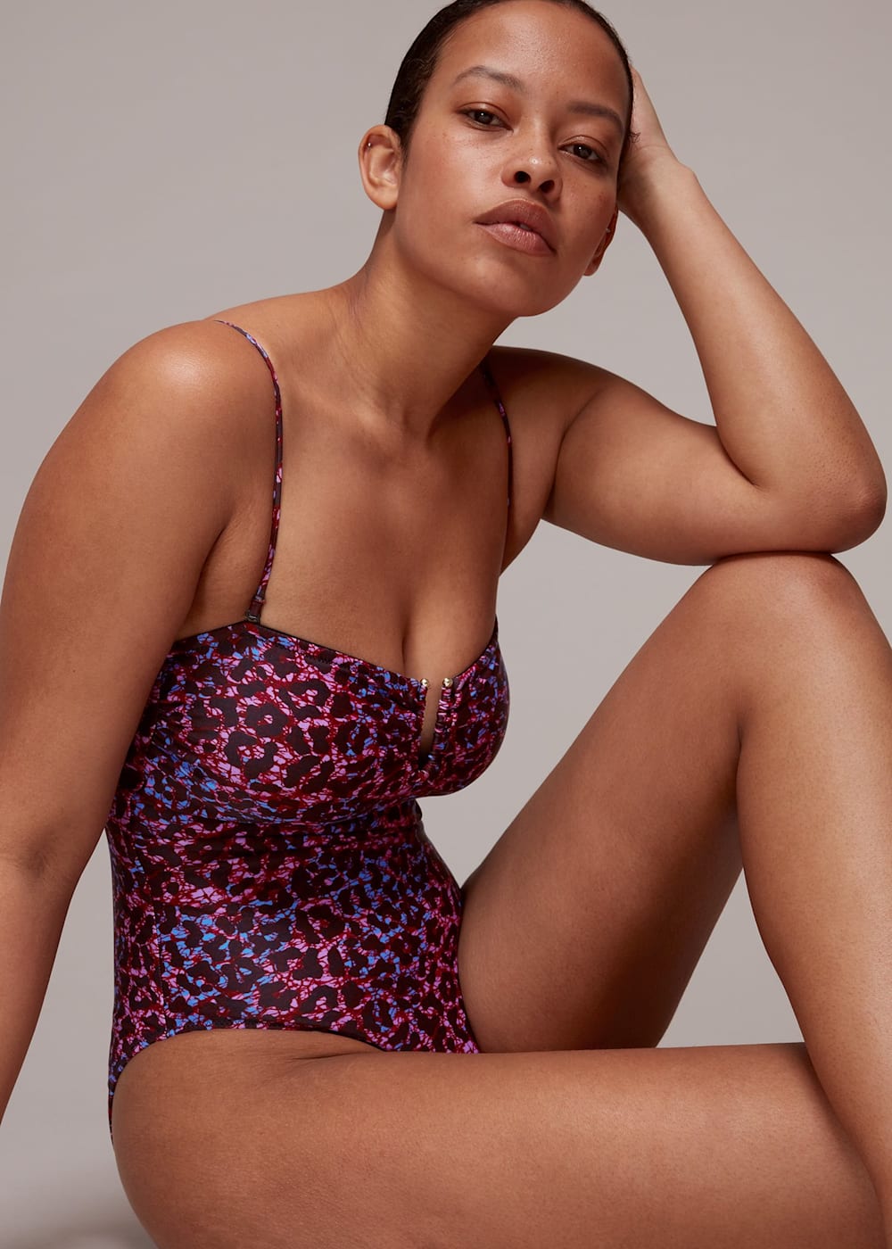 Pink animal print swimsuit hot sale