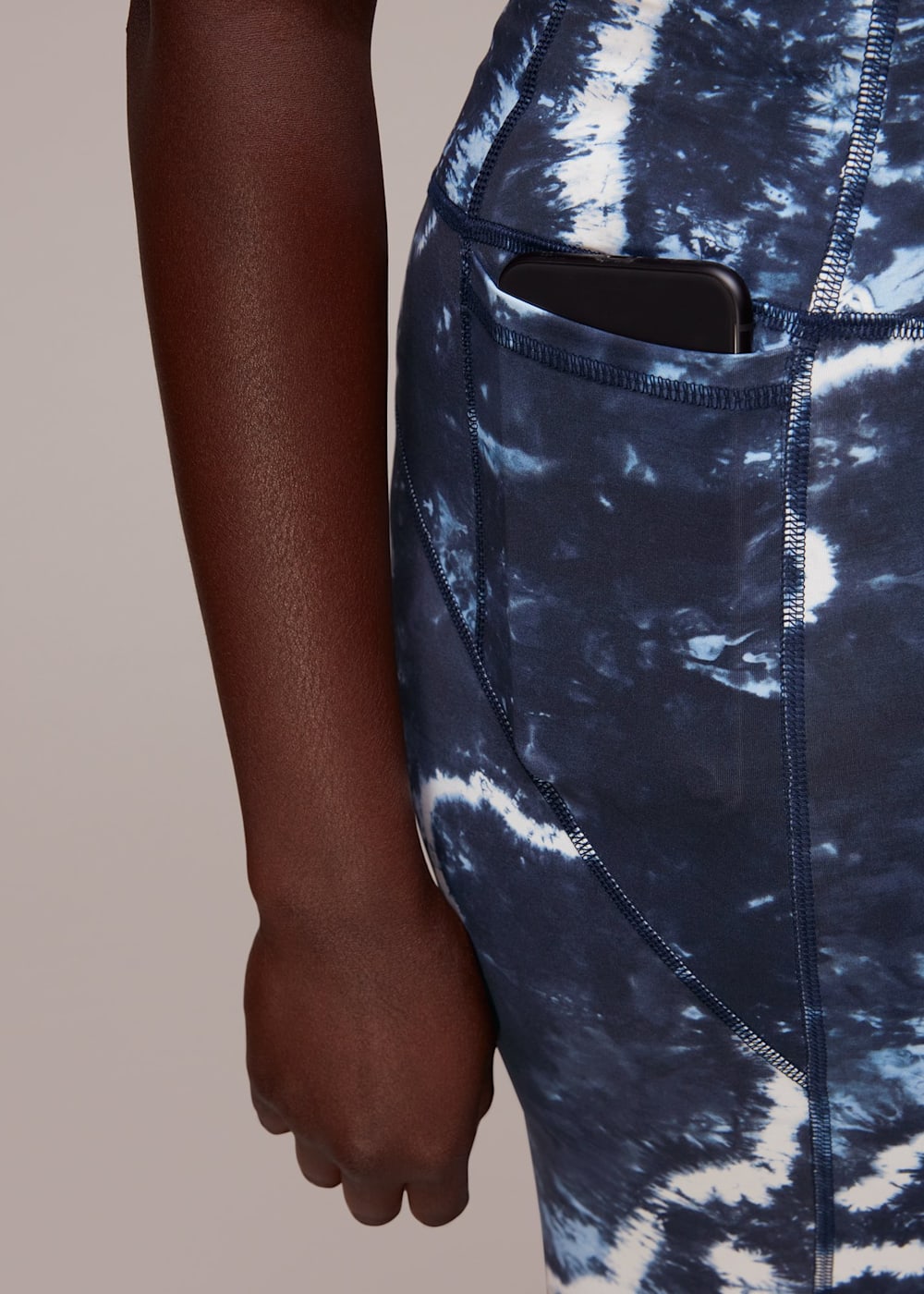 Blue Multi Tie Dye Sports Legging WHISTLES Whistles UK