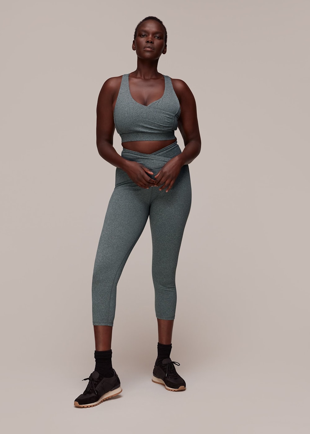 Activewear wrap top hot sale
