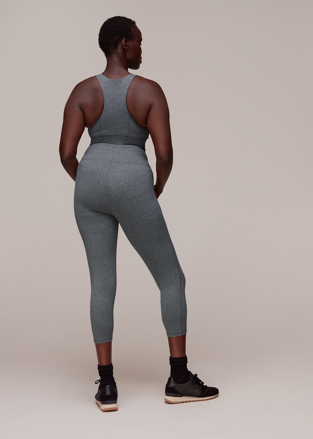 Grey cropped leggings uk hot sale