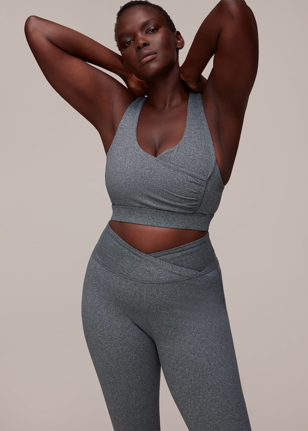 Grey cropped leggings uk top