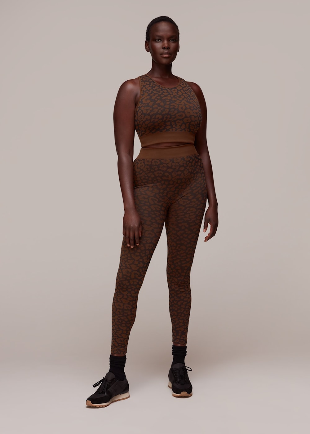 Brown Multi Animal Seamless Sports Legging WHISTLES Whistles UK