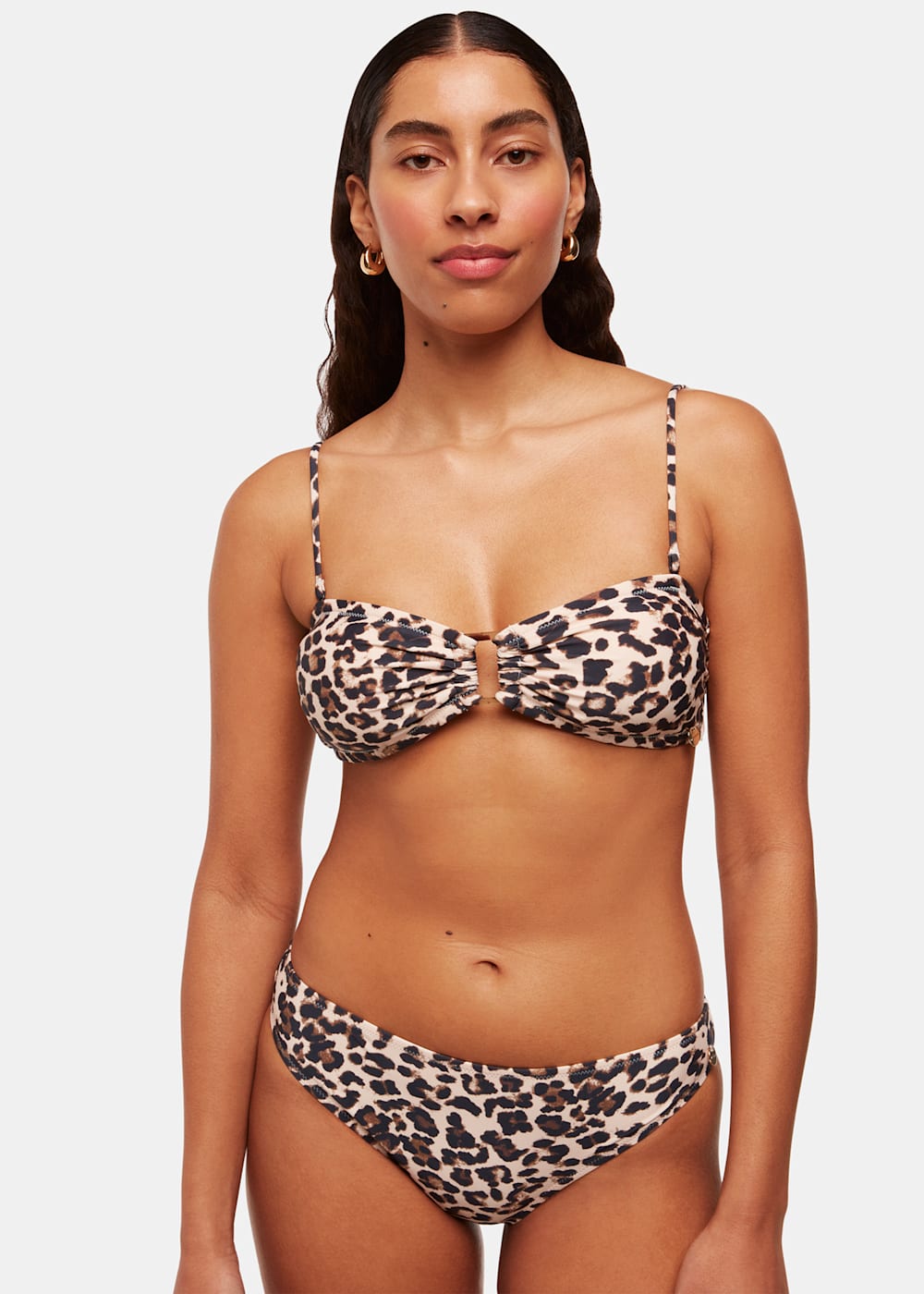 Animal Printed Bikini Top WHISTLES Whistles UK