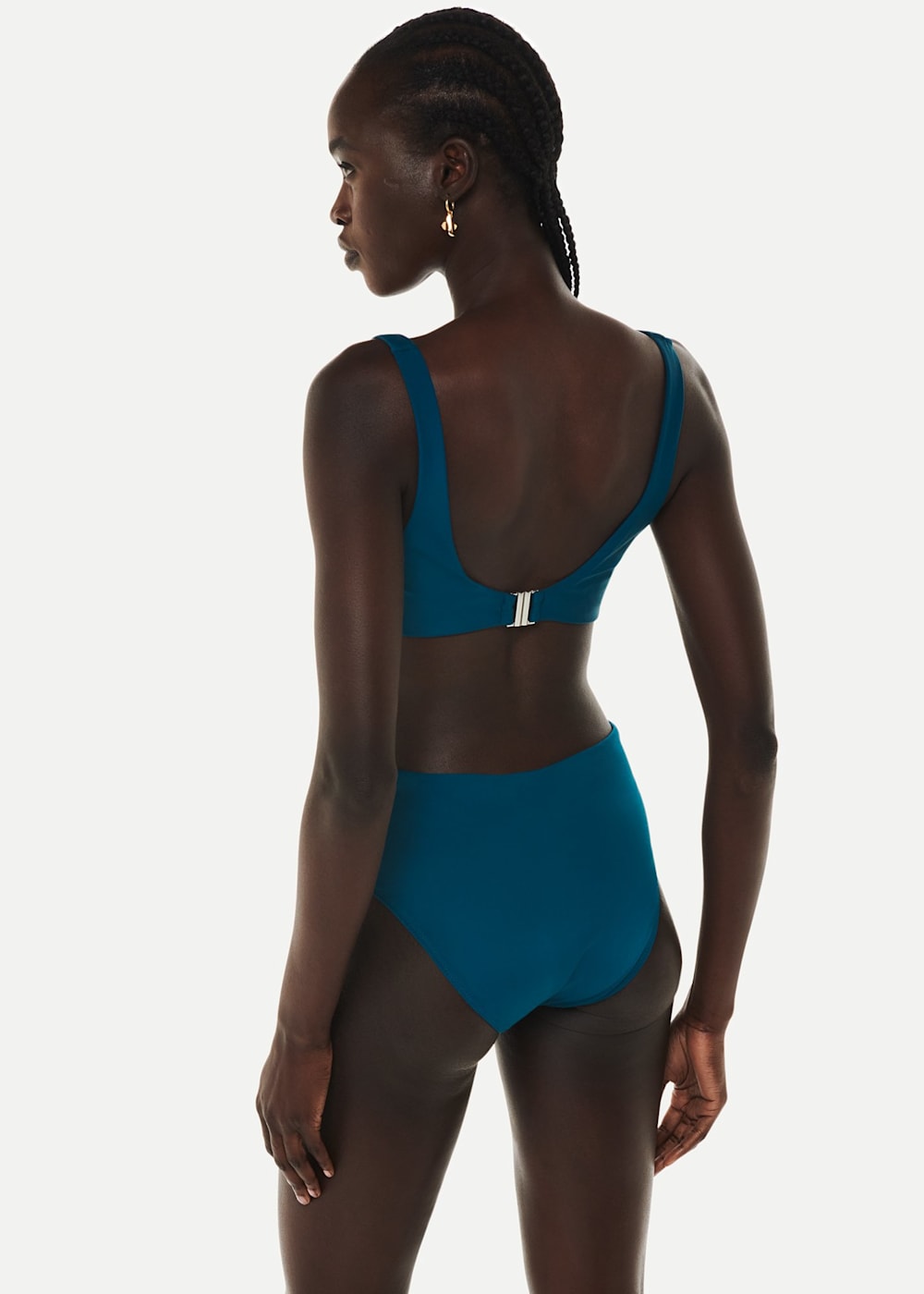 Teal high waisted bikini sales