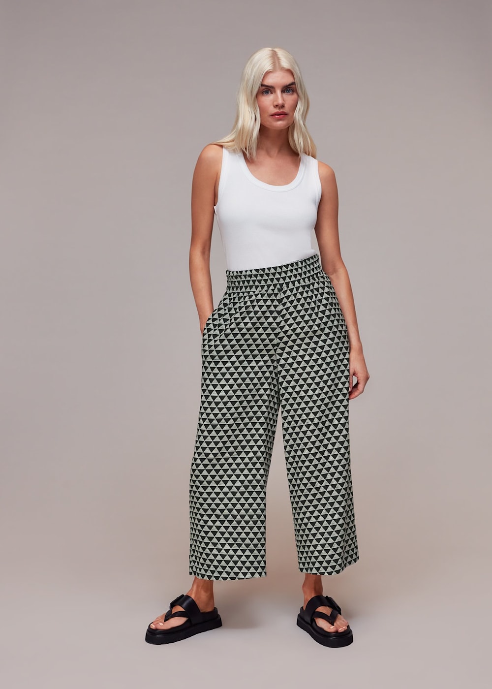 Checkerboard trousers womens cheap