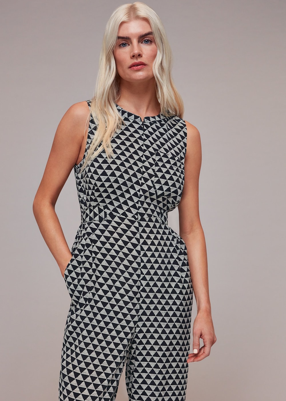 Checkerboard jumpsuit top