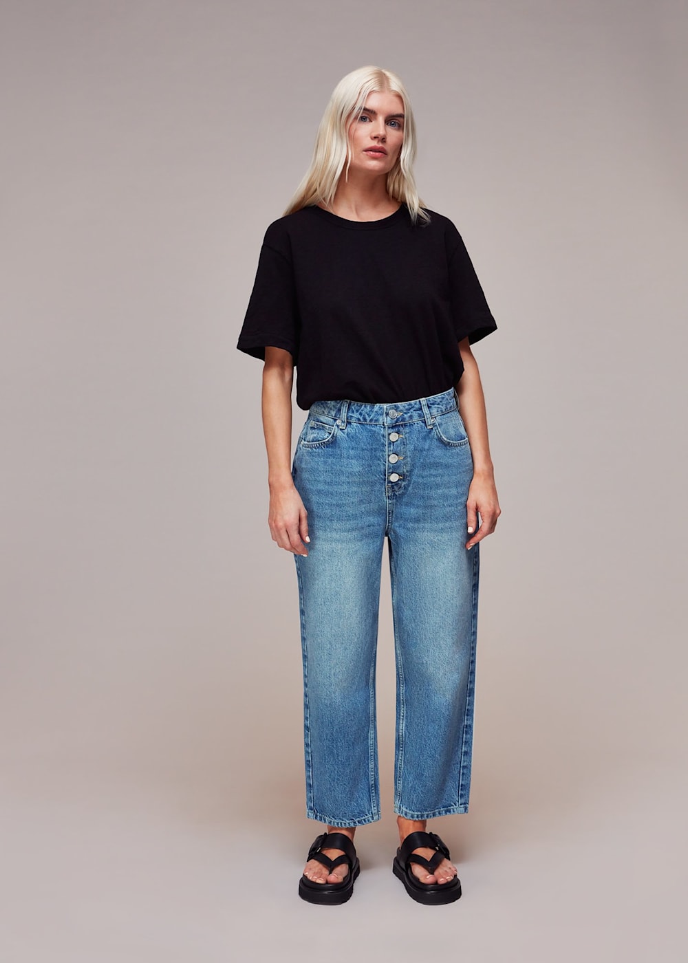 Whistles Denim Authentic Hollie Button Jeans Whistles Denim Authentic Hollie Button Jeans