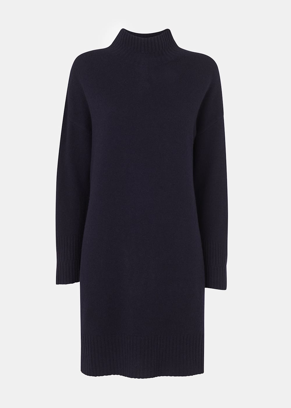 Women s Petite Navy Blue Wool Knit Dress Whistles US
