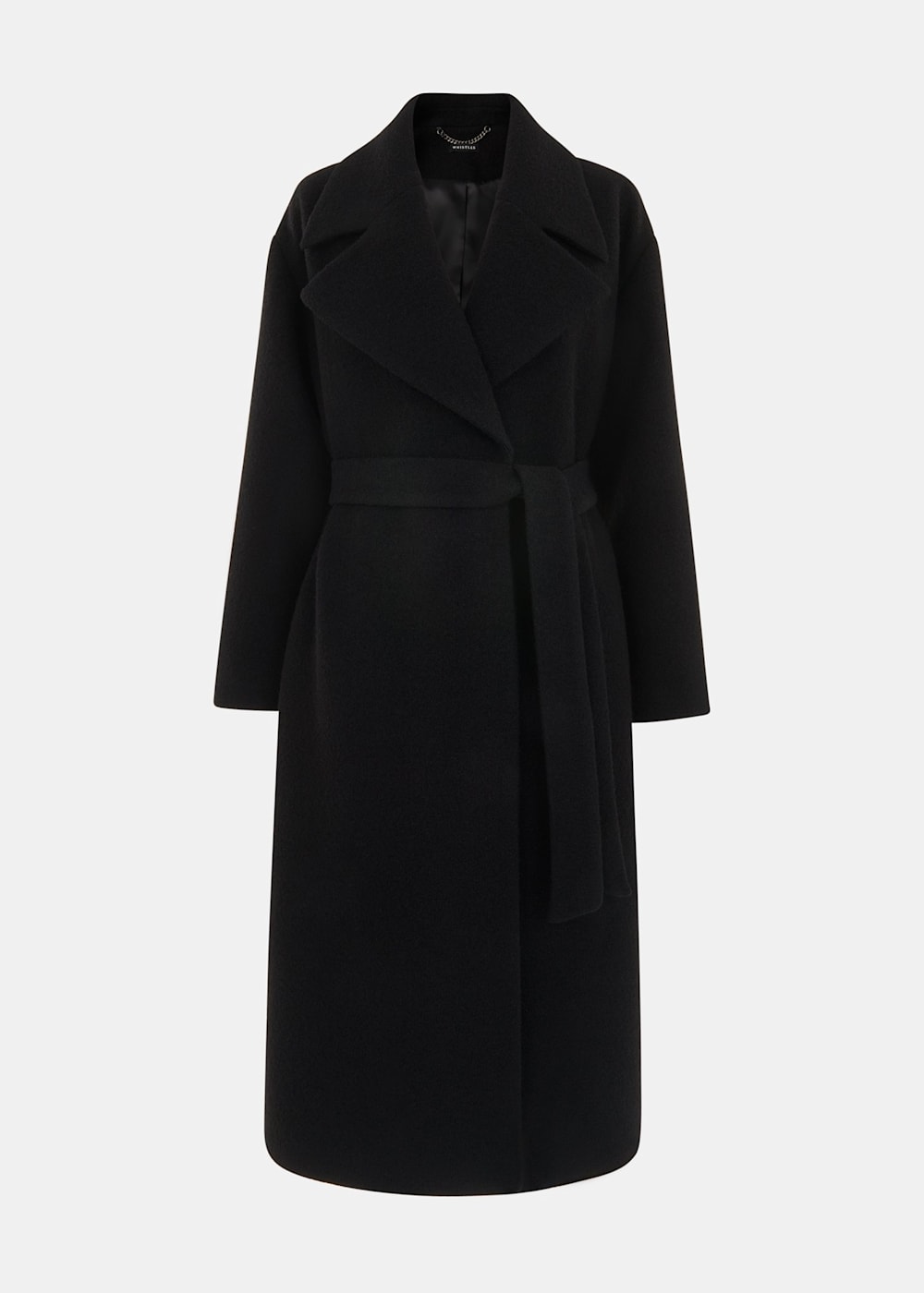 Petite black wrap coat sales