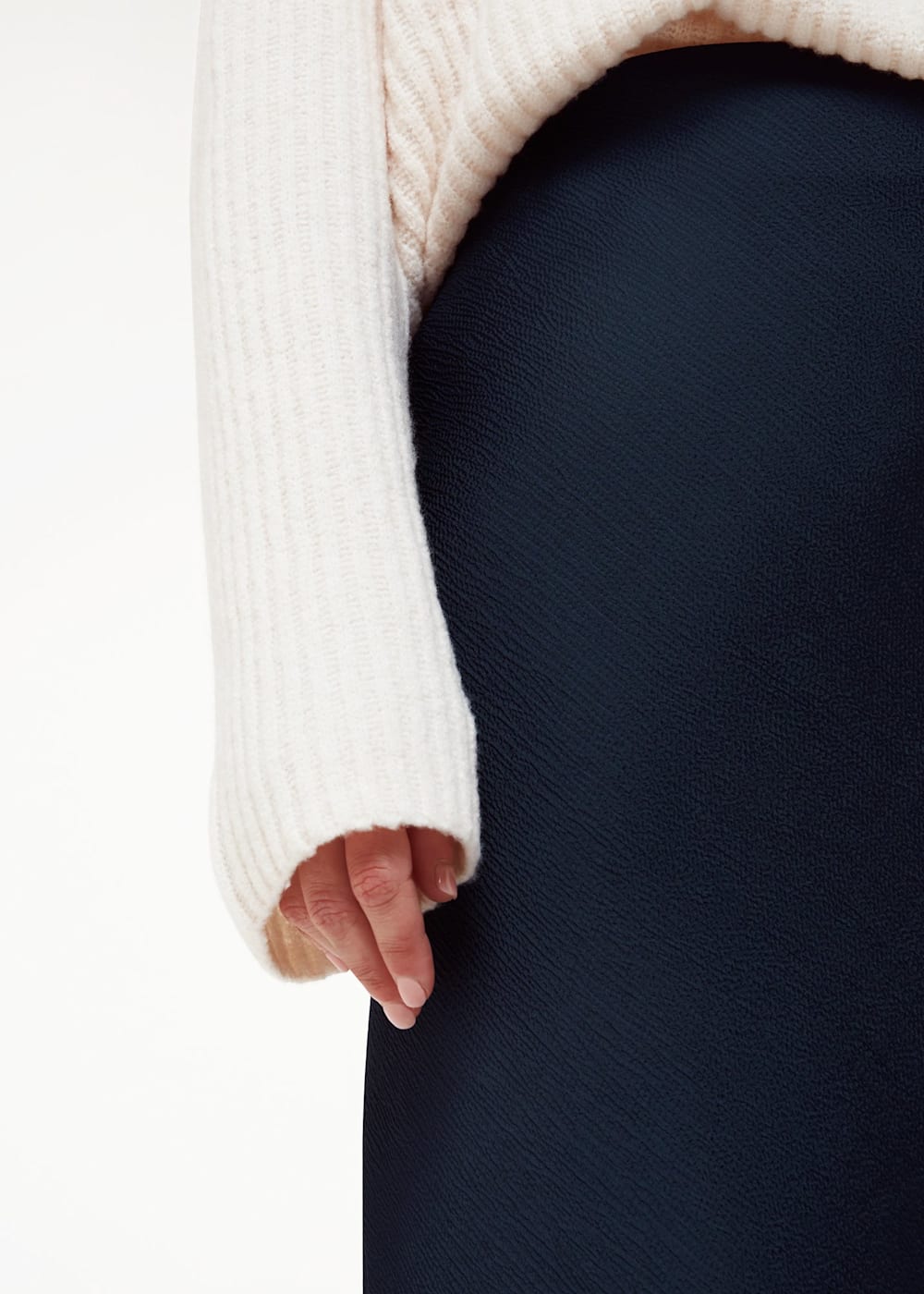 Navy blue bias cut skirt new arrivals