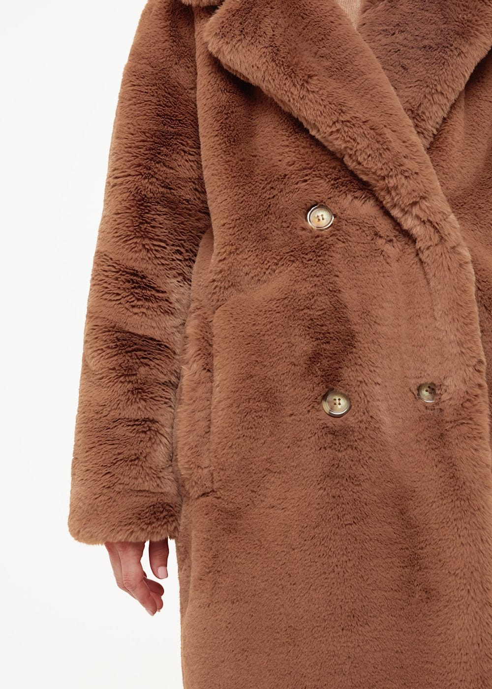 Brown Teddy Faux Fur Coat WHISTLES Whistles UK